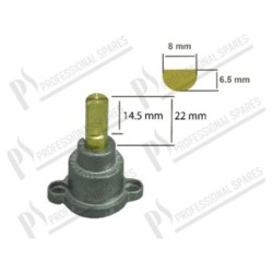 Nipple for gas tap PEL 21S - D-shaft Ø8x6,5 L 22/14,5 mm