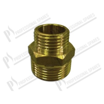 Nipple 1/2"-3/4" - L 29 mm - brass