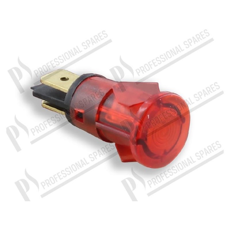 Red pilot lamp Ø 13 mm 230V self-locking
